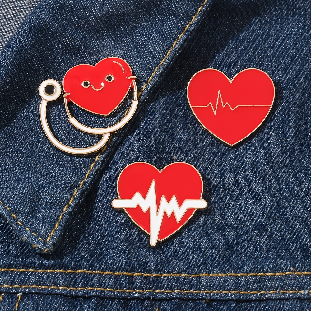 Diy Love Heart Clothes Needle Holder Easy Pull Buckle Doctor