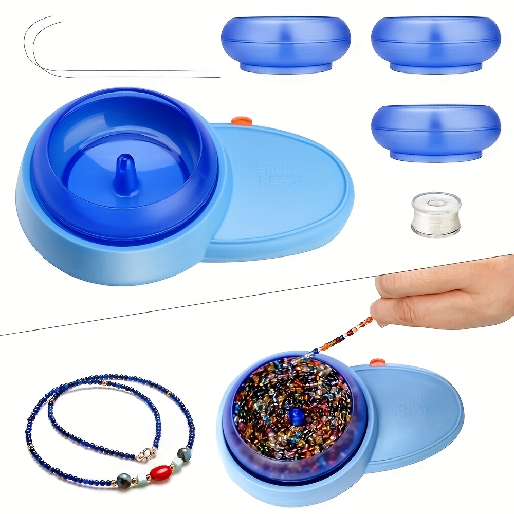 Bead Spinner Set with Tray Wooden Beading Bowl Spinner Double Bowl Waist  Bead Spinner Effortless Bead Spinner Spin Bead Loader - AliExpress