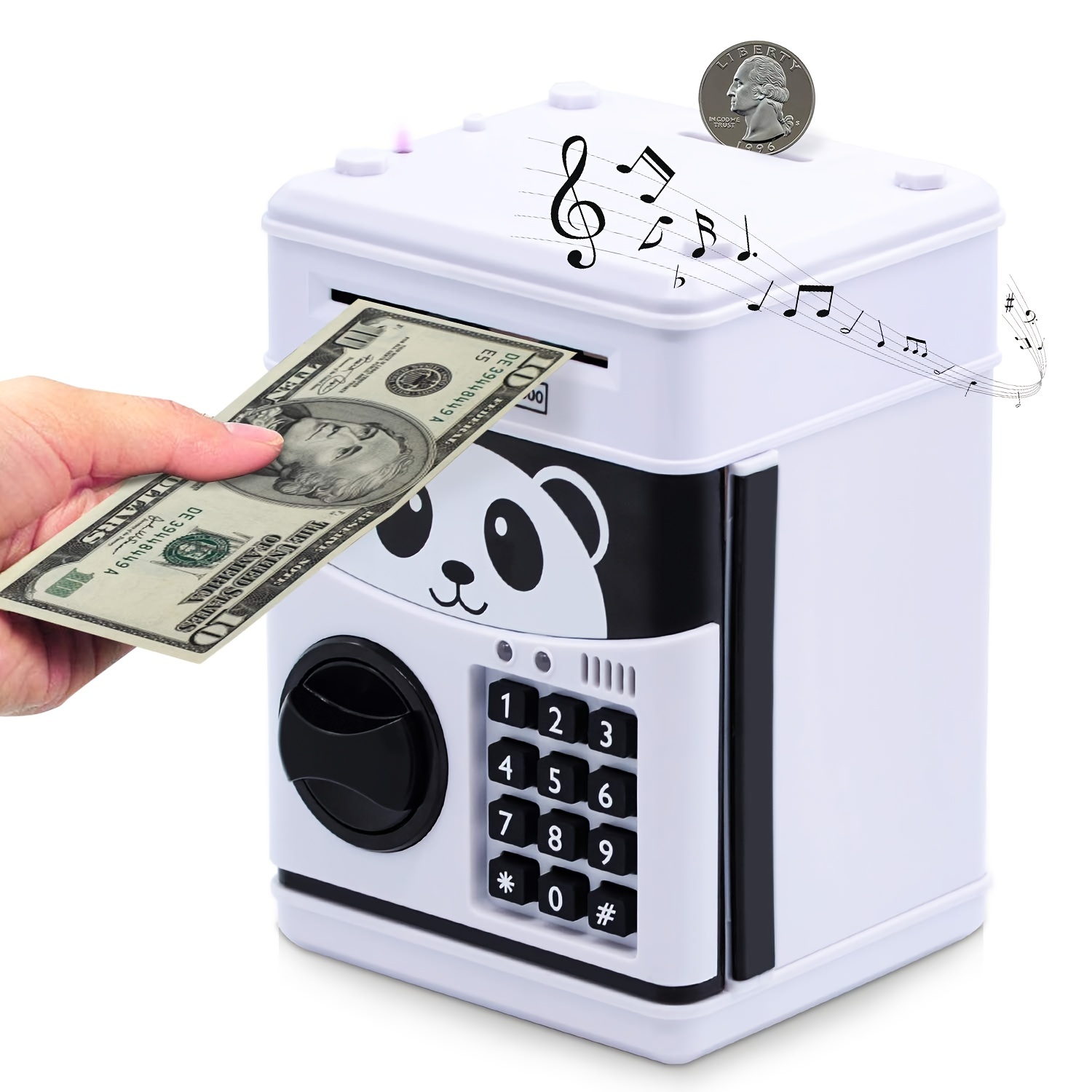 1pc Euro Dollar Money Box Safe Cylinder Piggy Bank Banks For Coins Deposit  BY~