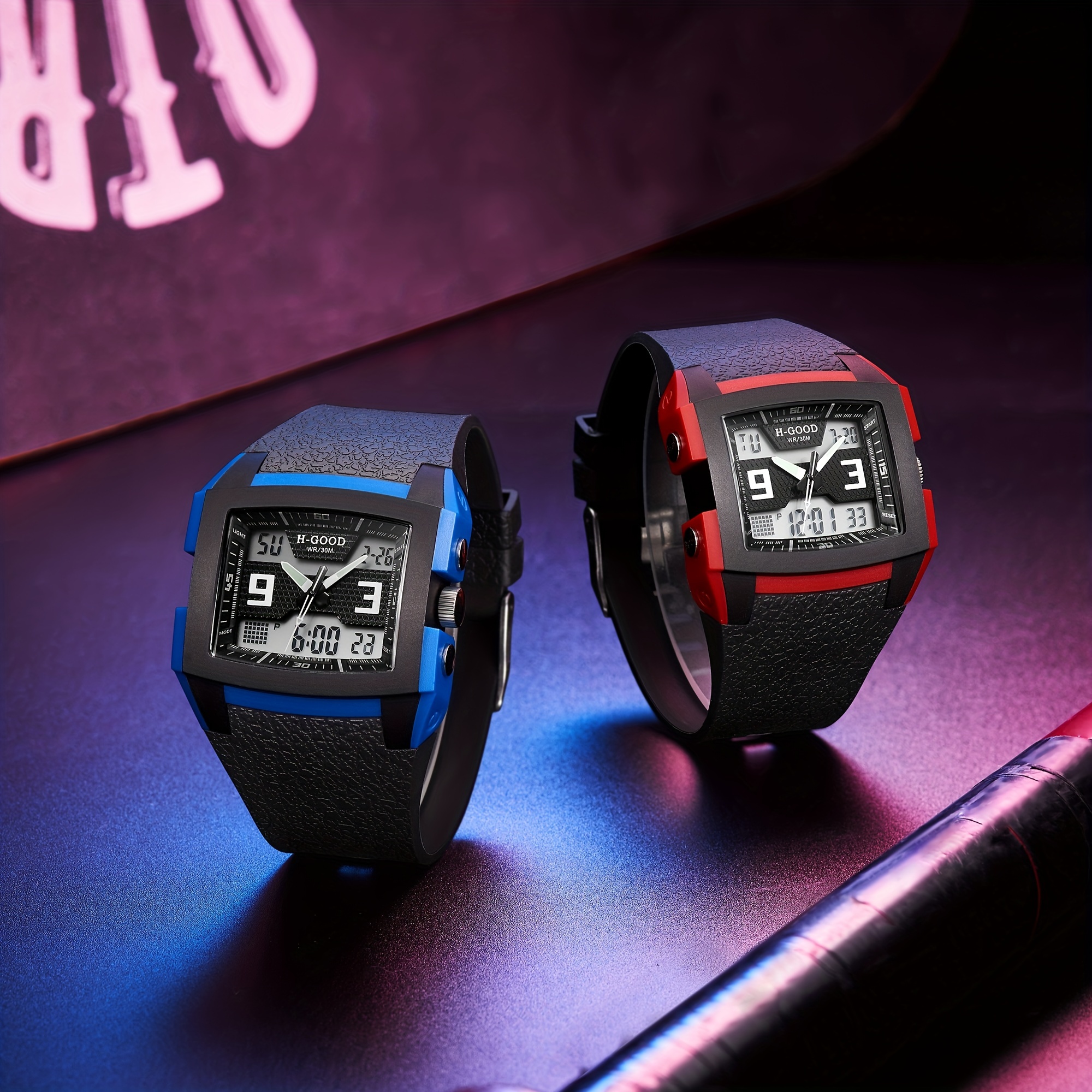 Reloj digital para mujer, de acero inoxidable, con LED, electrónico, para  parejas, reloj de pulsera de lujo, para fiestas al aire libre, color