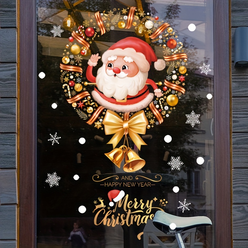 1pc Babbo Natale Vetrofanie Adesivi Finestre Decalcomanie - Temu Switzerland