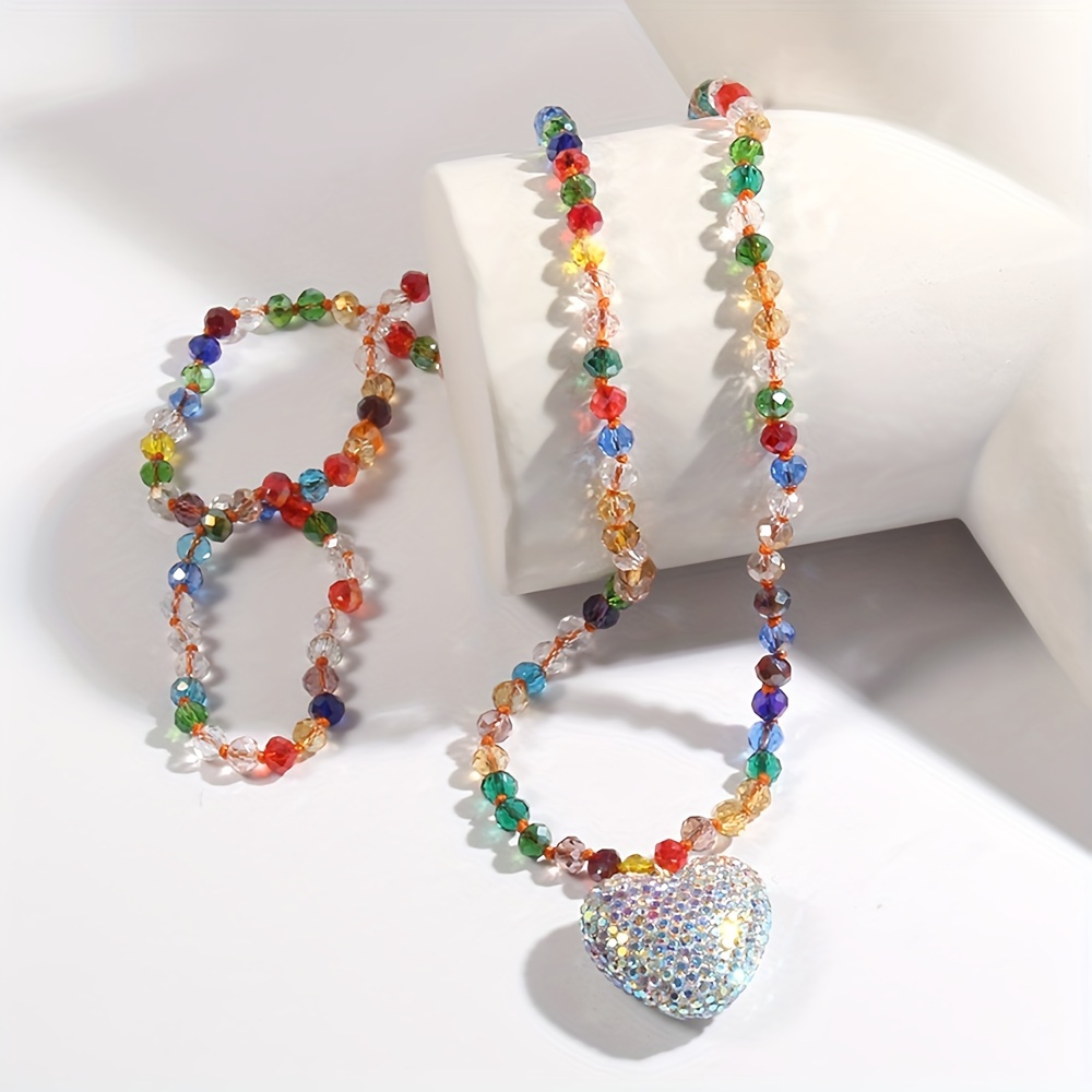 Glass Bead Necklace - Temu