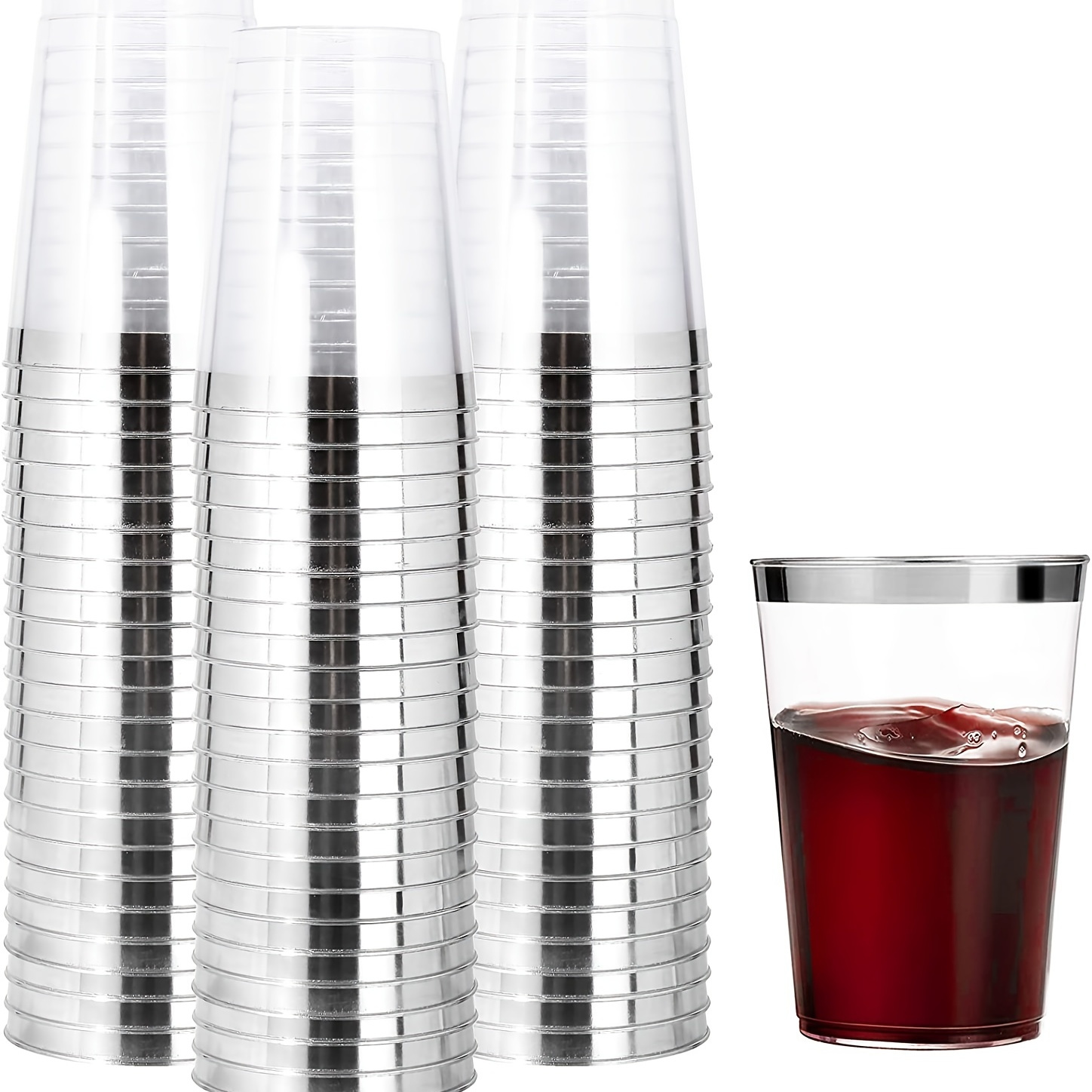 Clear Plastic Cups Disposable Drinking Glasses Bulk Bpa free - Temu