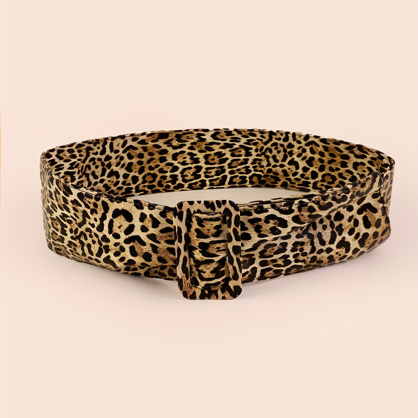 Leopard Print Wide Cinch Belt Vintage Bowknot Lace Up Waistband Trendy Obi  Belt Elegant Dress Girdle