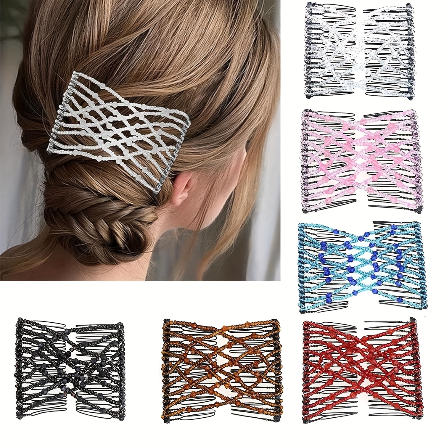 6pcs/set Barber Hair Grippers Magic Hair Stickers Tape Hairpins Hair Accessories for Hair Styling Sectioning and Coloring, Hairdressing Supplies