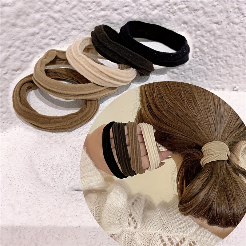 18 unidades Gomas elásticas para el cabello de colores variados. Gomas del  pelo en espiral. Coleteros ideales para coleta y moño. Elásticas y