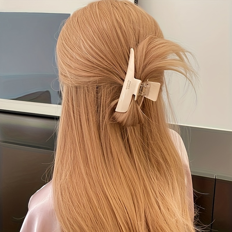 Pasadores De Pelo Mujer Con Lazo Grandes Pinzas Para El Cabello Fino Y  Grueso Retro Pinza AutomáTica Rectangular De FrancéS Elegante Accesorio