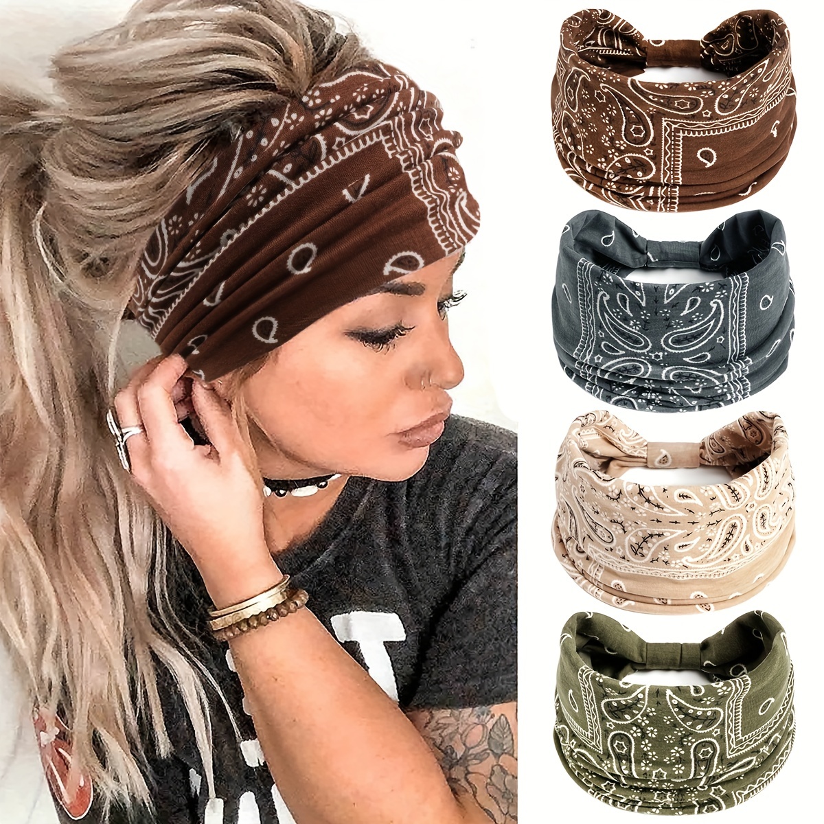 Headband SET 2Pcs Girl and Women Makeup Diadema Turban Skincare Color+Polka  Dot