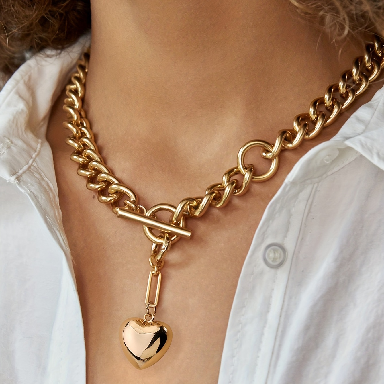 Chunky Chain Necklace - Gold