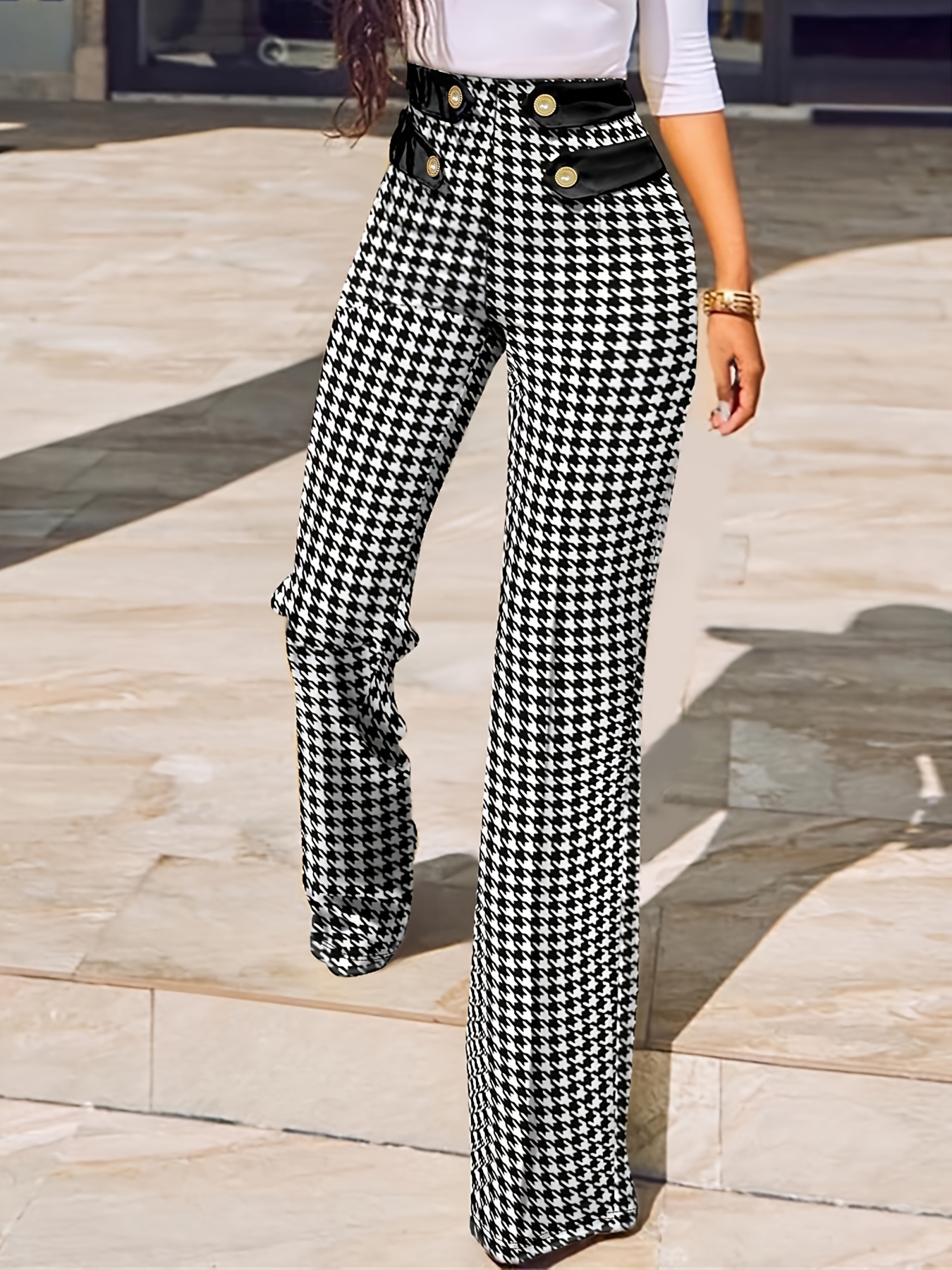 Houndstooth trousers