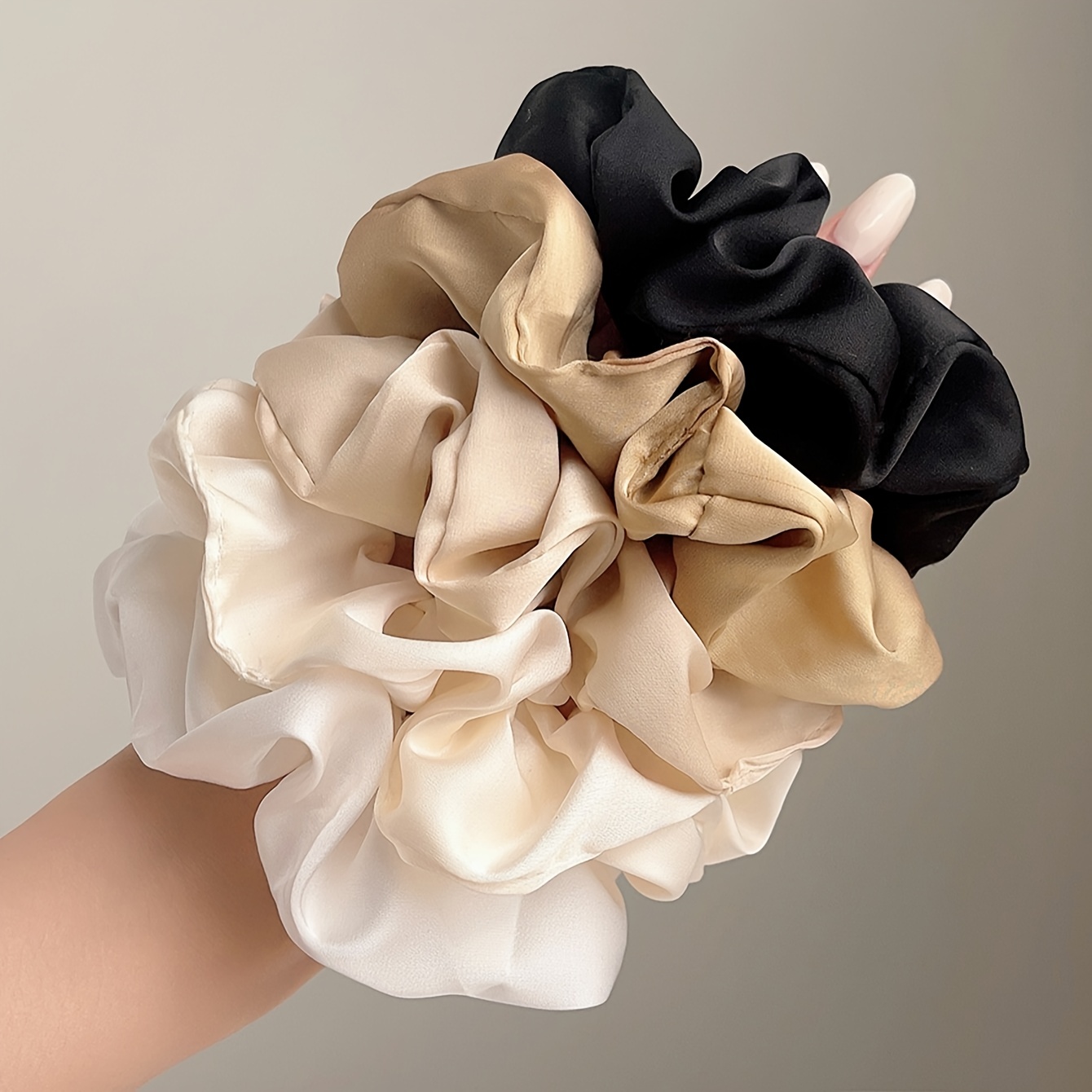 Scrunchies Fiori Seta Imitazione Accessori Capelli Cravatte - Temu Italy