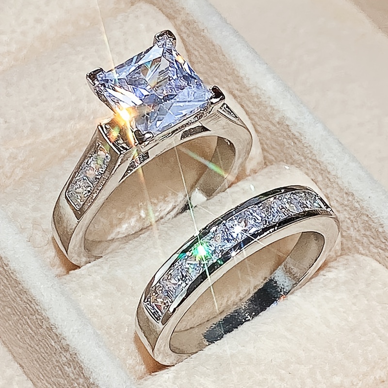 Promise ring that clearance connects to engagement ring