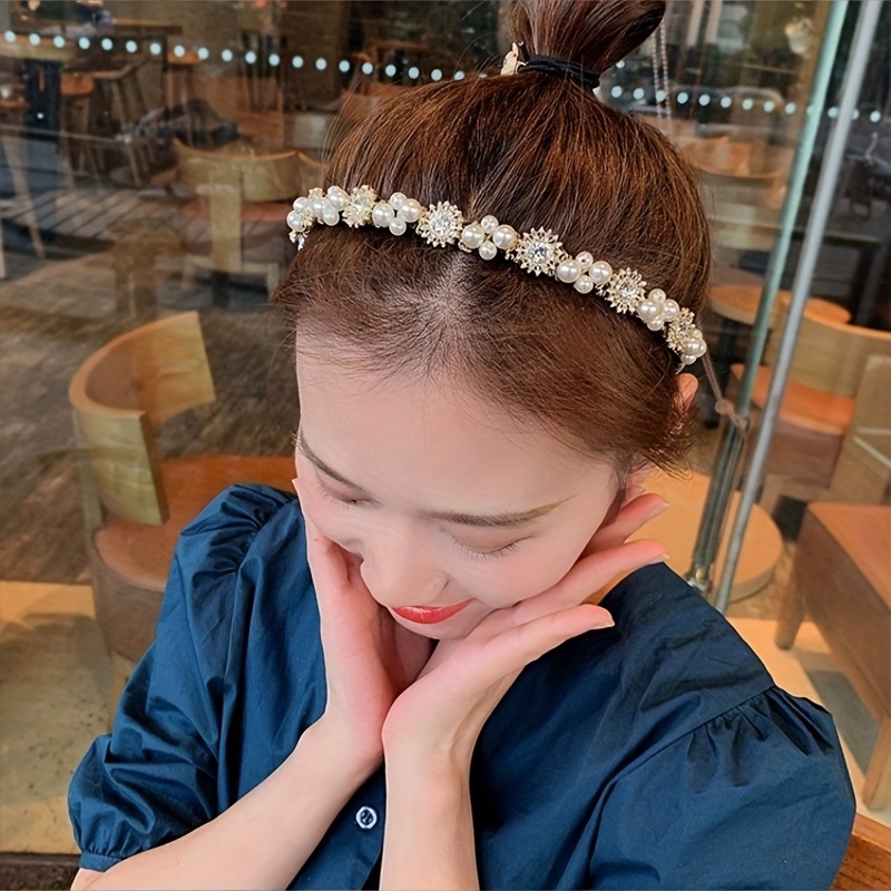 1pc Women's Wide-brimmed Pleated Headband For Daily Life, Simple And  High-end Design