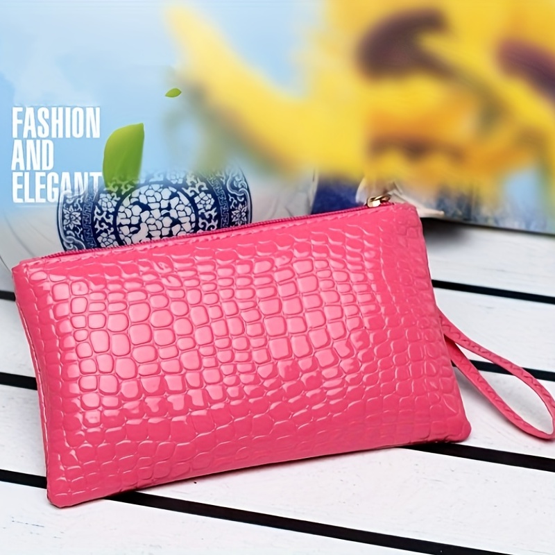 Classic Geometric Pattern Long Wallet, Large Capacity Zipper Around Coin  Purse, Elegant Clutch Purse - Temu Austria