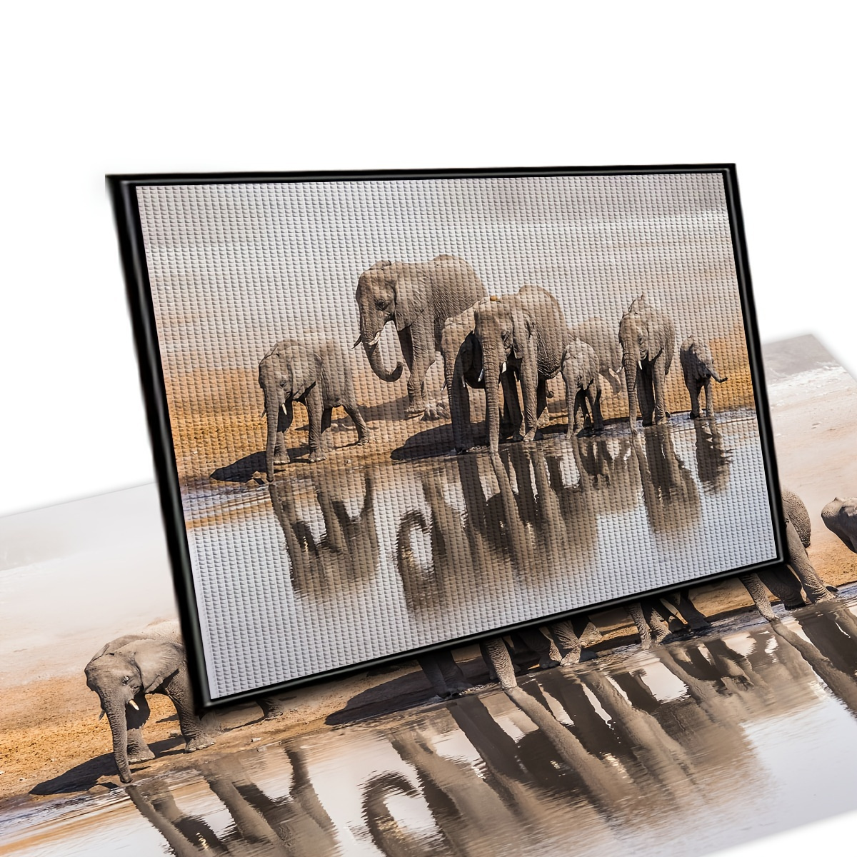 Elefantes (30X40) - Pintura Diamante Cuadrado – Fun At Home Chile