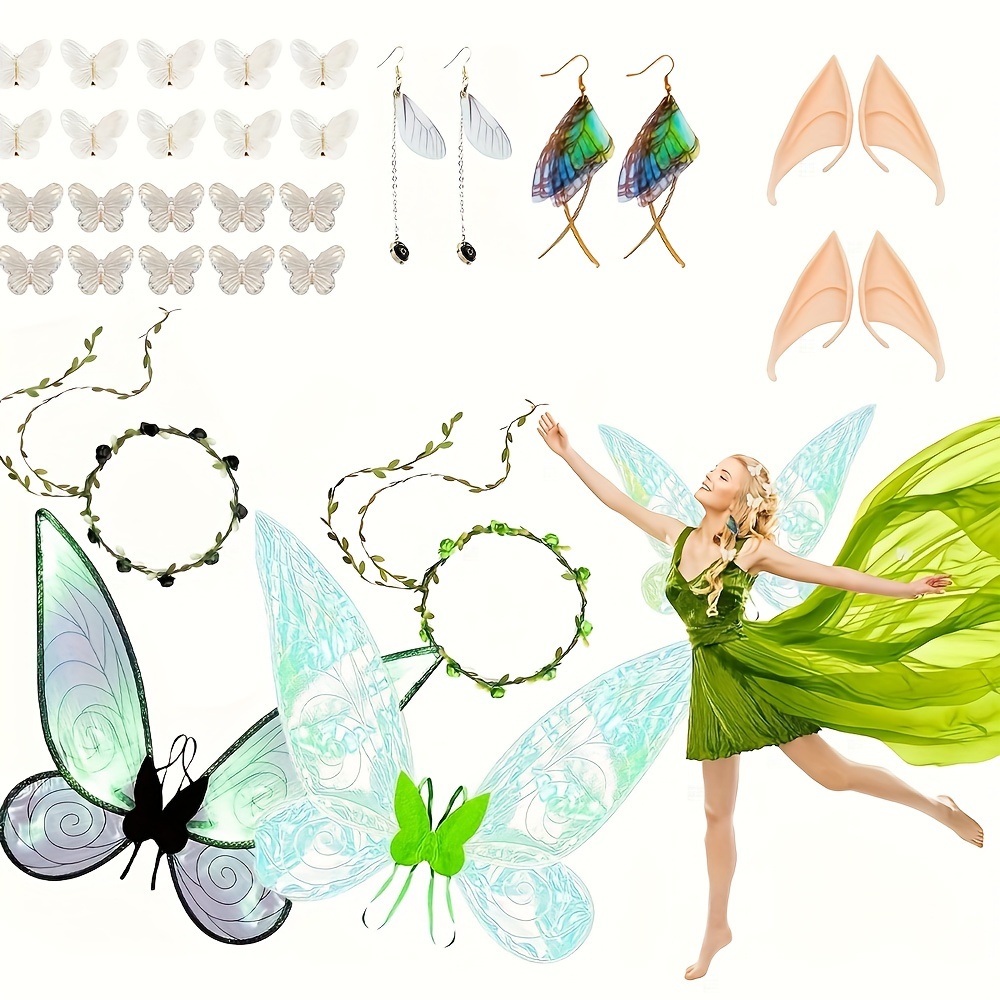 Orejas de elfo, orejas de hada, orejas de elfo para mujer, súper suaves y  fáciles de usar, disfraz de elfo de hadas de anime Pixie
