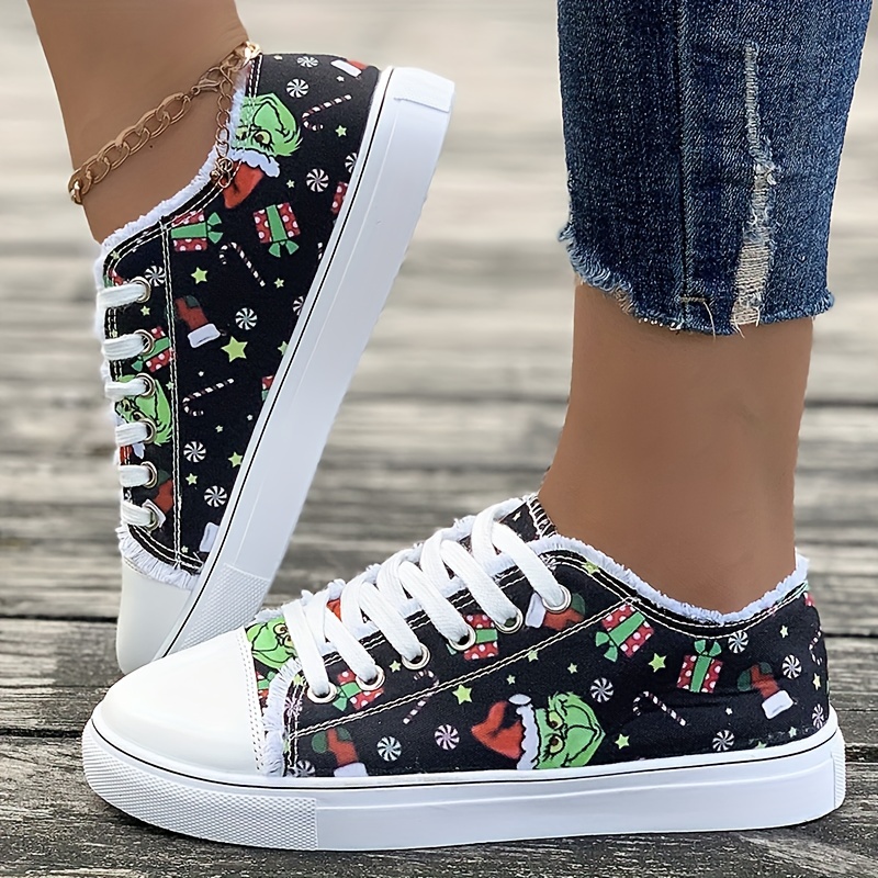 Women's Colorful Checkered Canvas Shoes, Trendy Low Top Slip On Skate Shoes,  Casual Flat Walking Shoes - Temu Germany