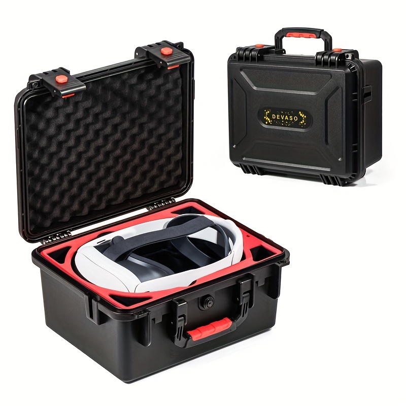 Caja de herramientas, caja de herramientas rígida con ruedas y asa, maleta  grande con forro de espuma para equipos de precisión, instrumentos