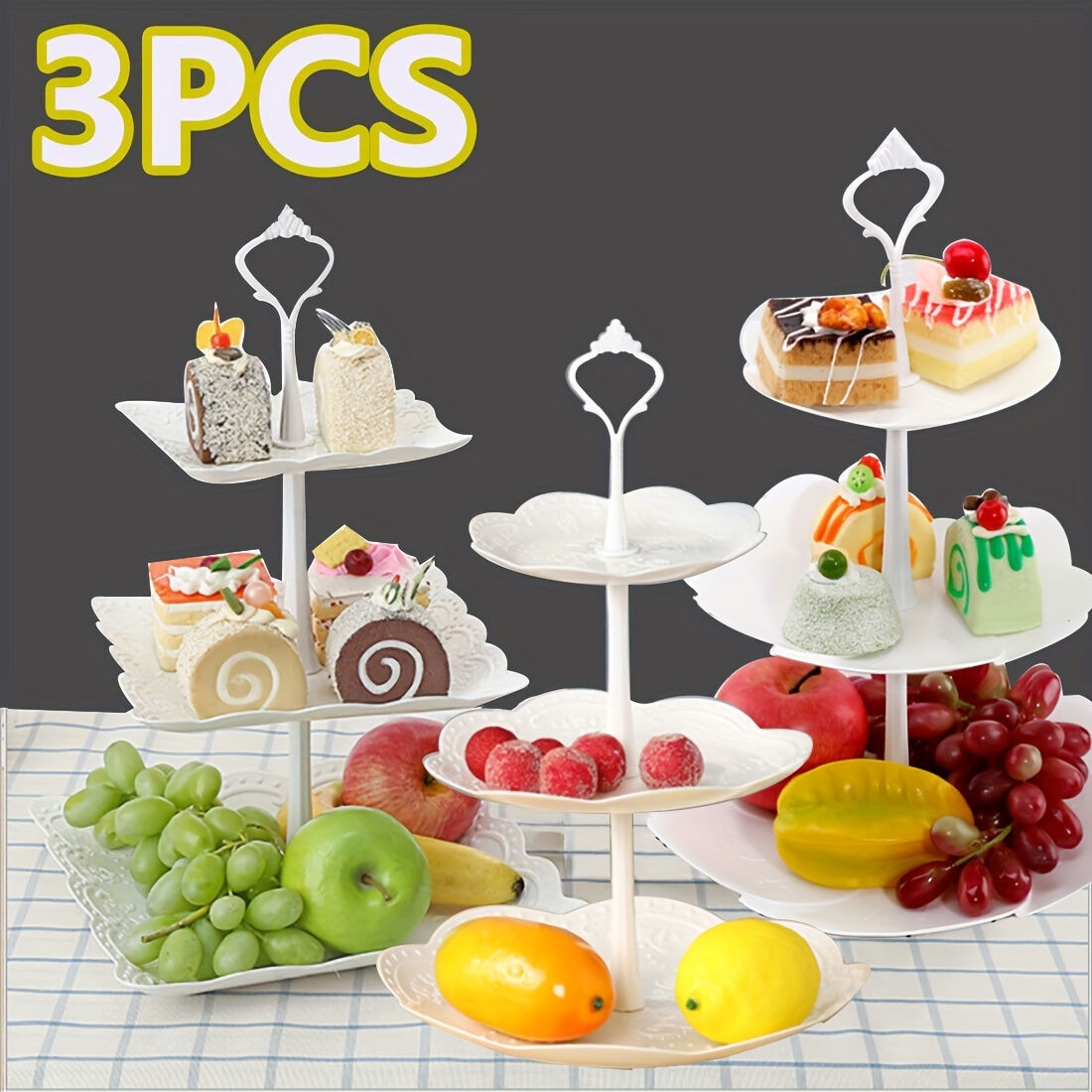 Cake Stand European Metal Cake Stand Glass Mirror Dessert Table Afternoon  Tea Cake Display Stand Wedding Pastry Serving Plate Cake Rack Cake Holder