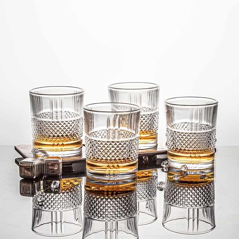 Top Grade Fashion 300ml Crystal Glasses Square White Spirits Mug Whiskey  Cups Small Wine Cup Shot