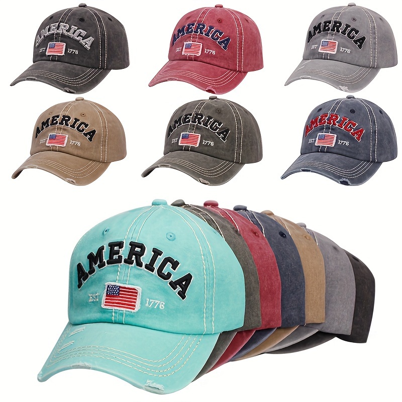 Gorras Béisbol Diseño Bandera Estadounidense Hombre, Ideal Senderismo Aire  Libre, Pesca, Turismo, Deportes Aire Libre, Camionero, Regalos Día Padre -  Joyería Accesorios - Temu