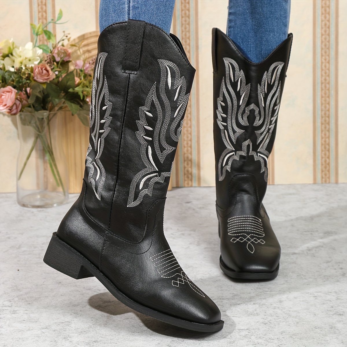 Women Cowboy Boots - Temu