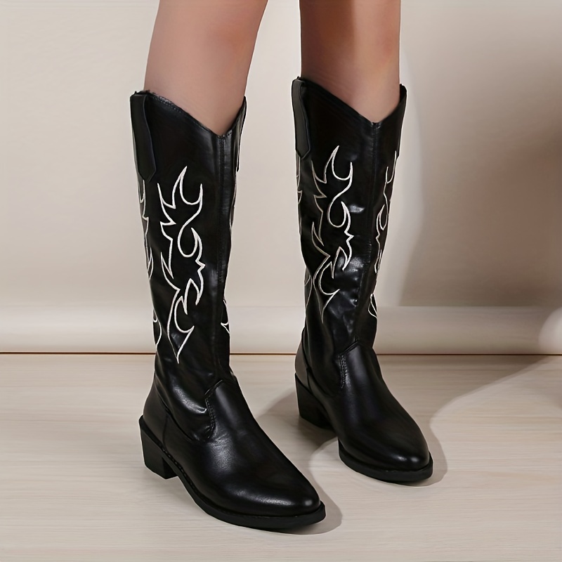 Botas vaqueras de tacon alto para mujer hot sale