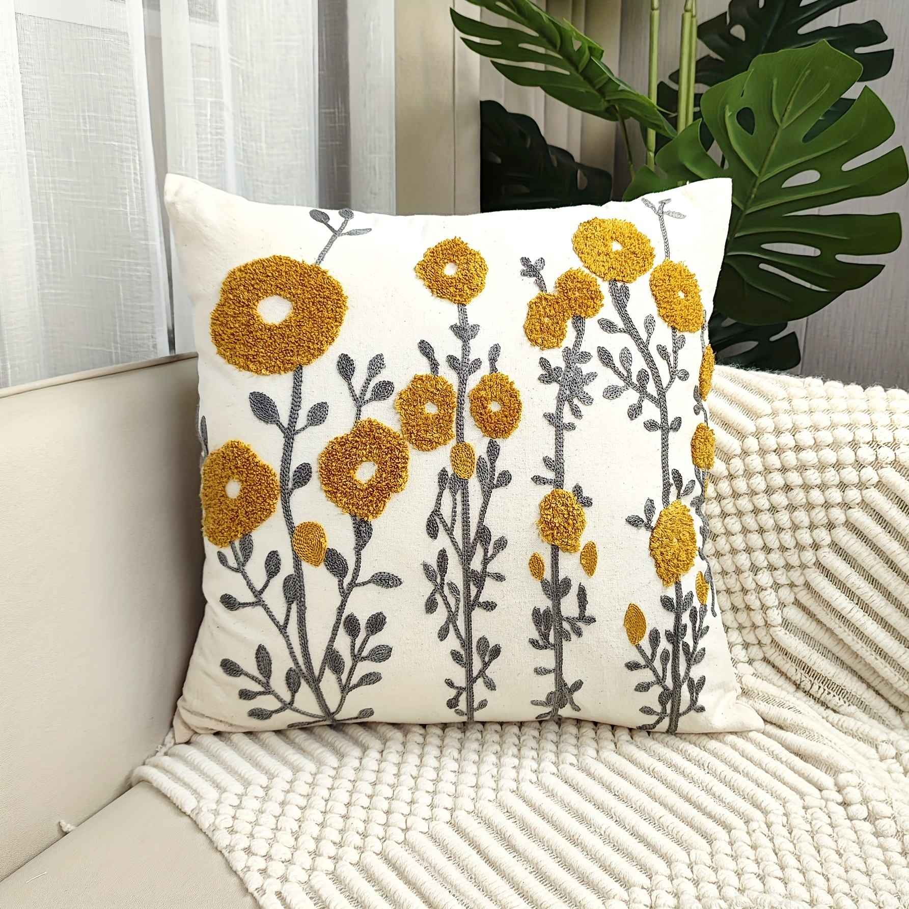 Shop online for handmade beige felt throw pillow cover – Amore Beauté