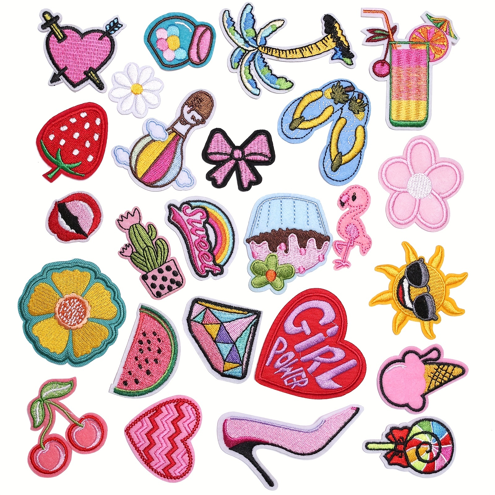 26pcs Colorful Iron-on Patches, 3.74inch*4.88inch Cuttable Iron On Patches,  Repair Patches For Clothing Jeans, Pants, Jackets