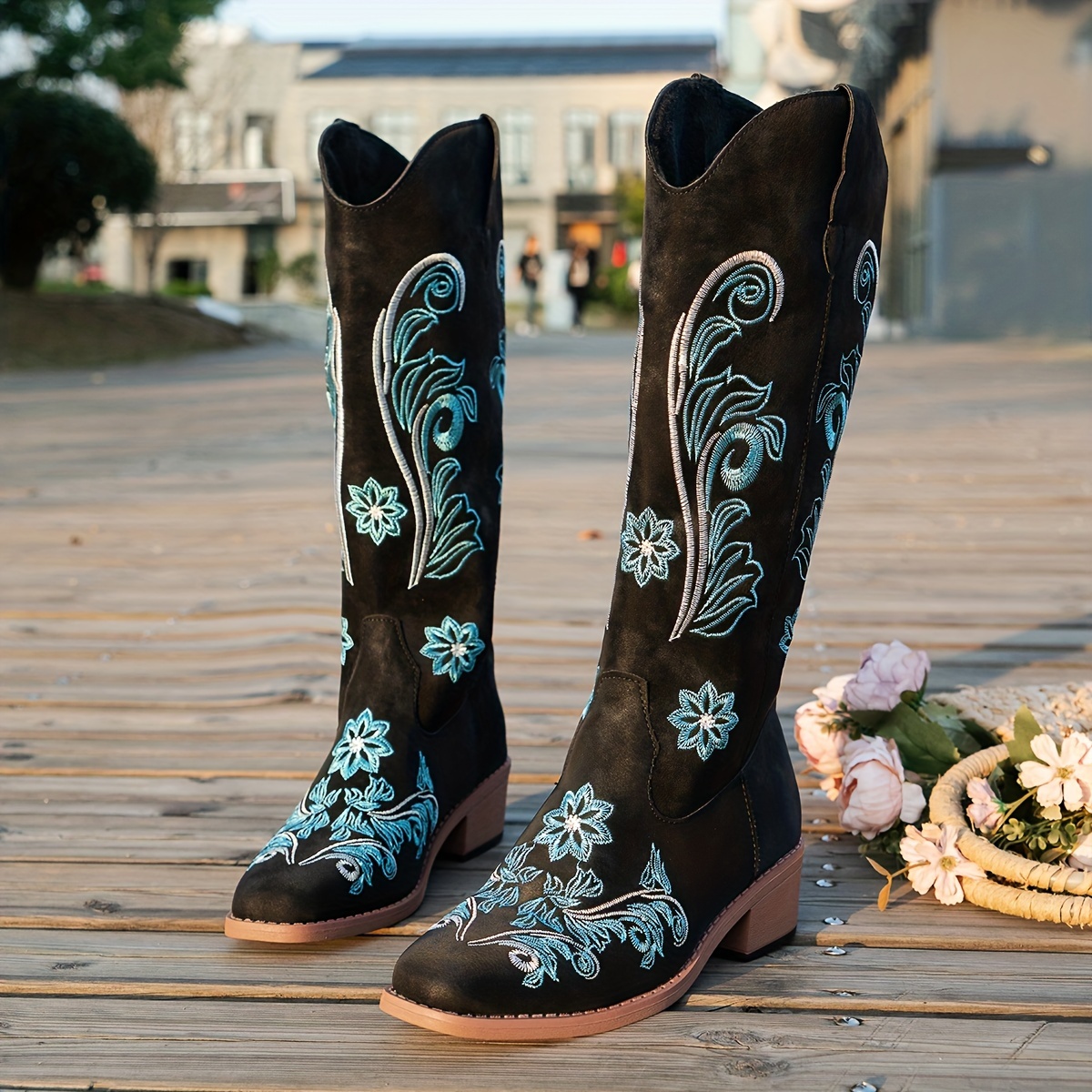 Knee High Cowboy Boots Womens - Temu Canada