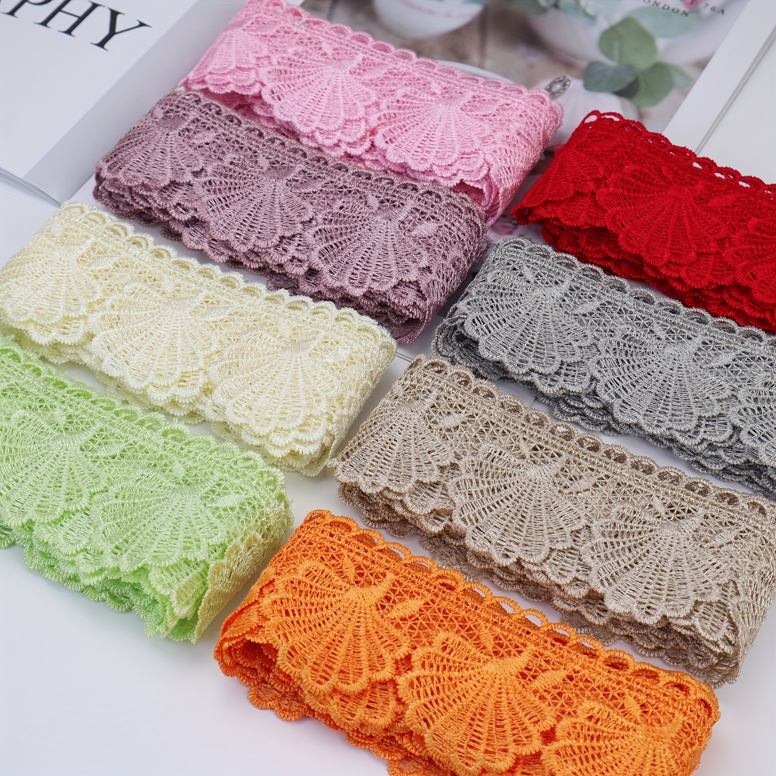 Stretch Lace Ribbon 1 Yard Elastic Frilly Trim Crocheted - Temu