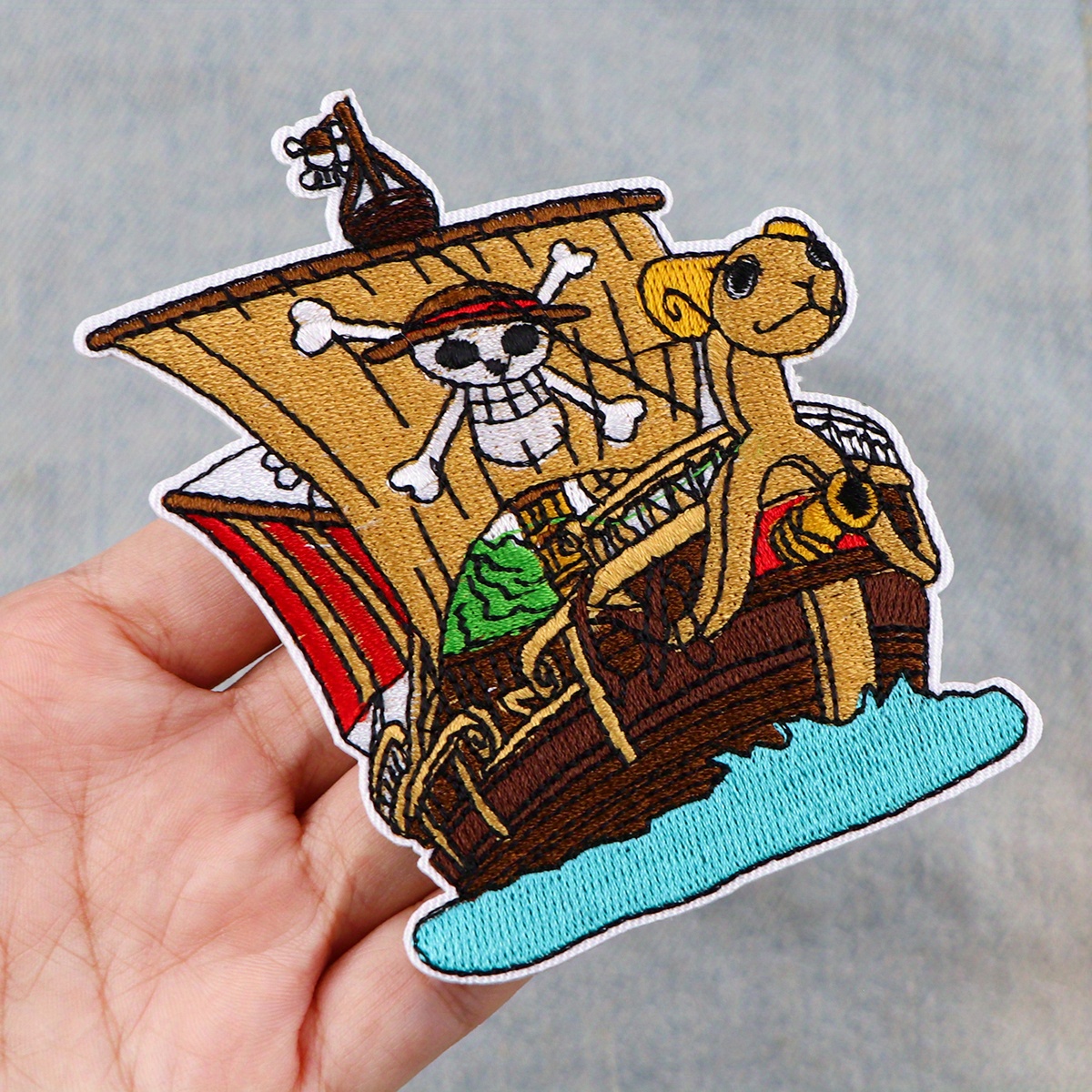 One Piece Anime Going Merry Embroidered Iron On Patch