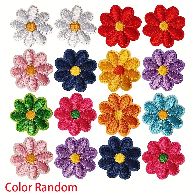 Set of 70 Embroidered Iron-On Patches for DIY Clothing and Accessories -  Unique Designs for Hats, Jeans, Dresses, and More