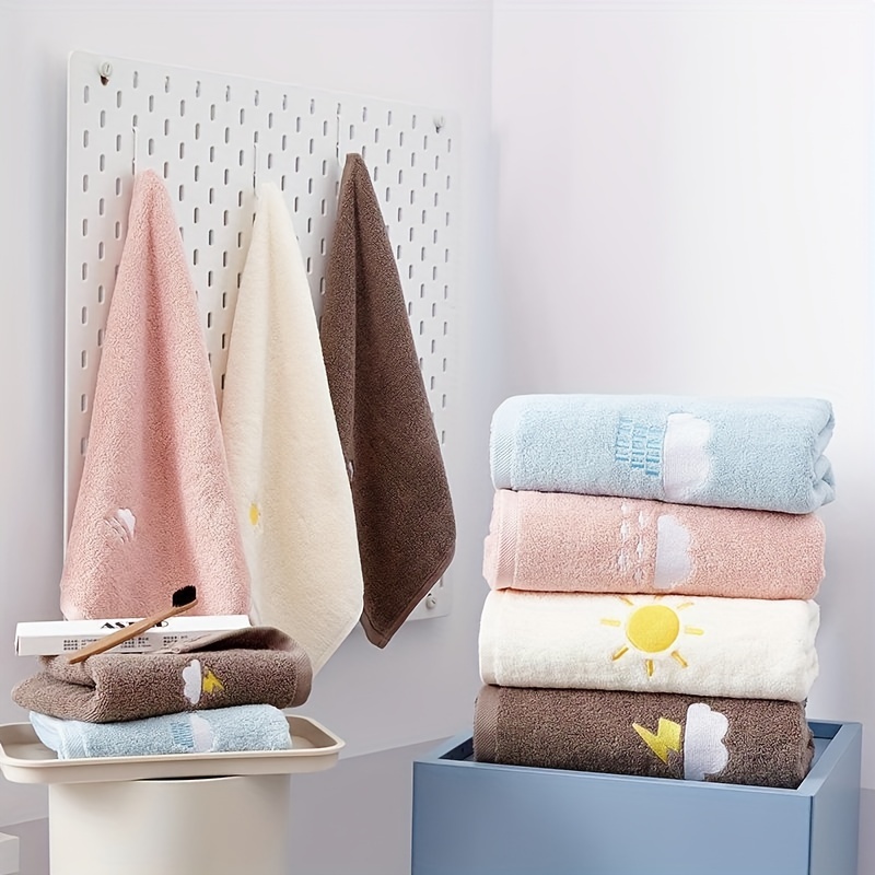 Moon Rabbit Embroidered Super Large Bath Towel Absorbent And - Temu