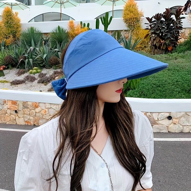 Sombrero Casual Visera Mujer Sombreros Protección Uv - Temu