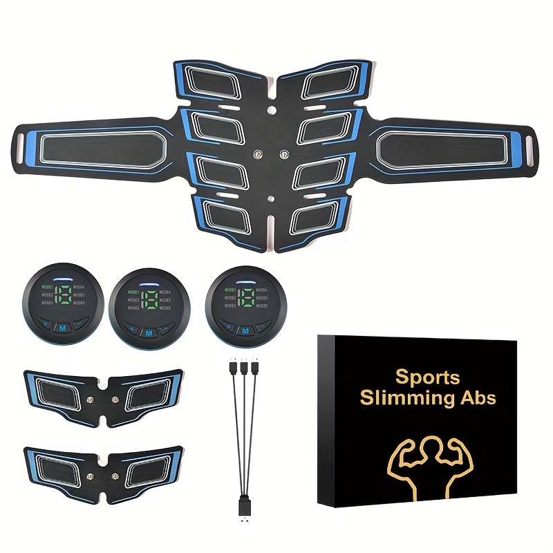 JoJoMooN EMS Muscle Stimulator Abdominal Toning Belt, ABS Training Waist  Trimmer Belt Wireless Ab Trainer Fitness Equipment for Men Woman