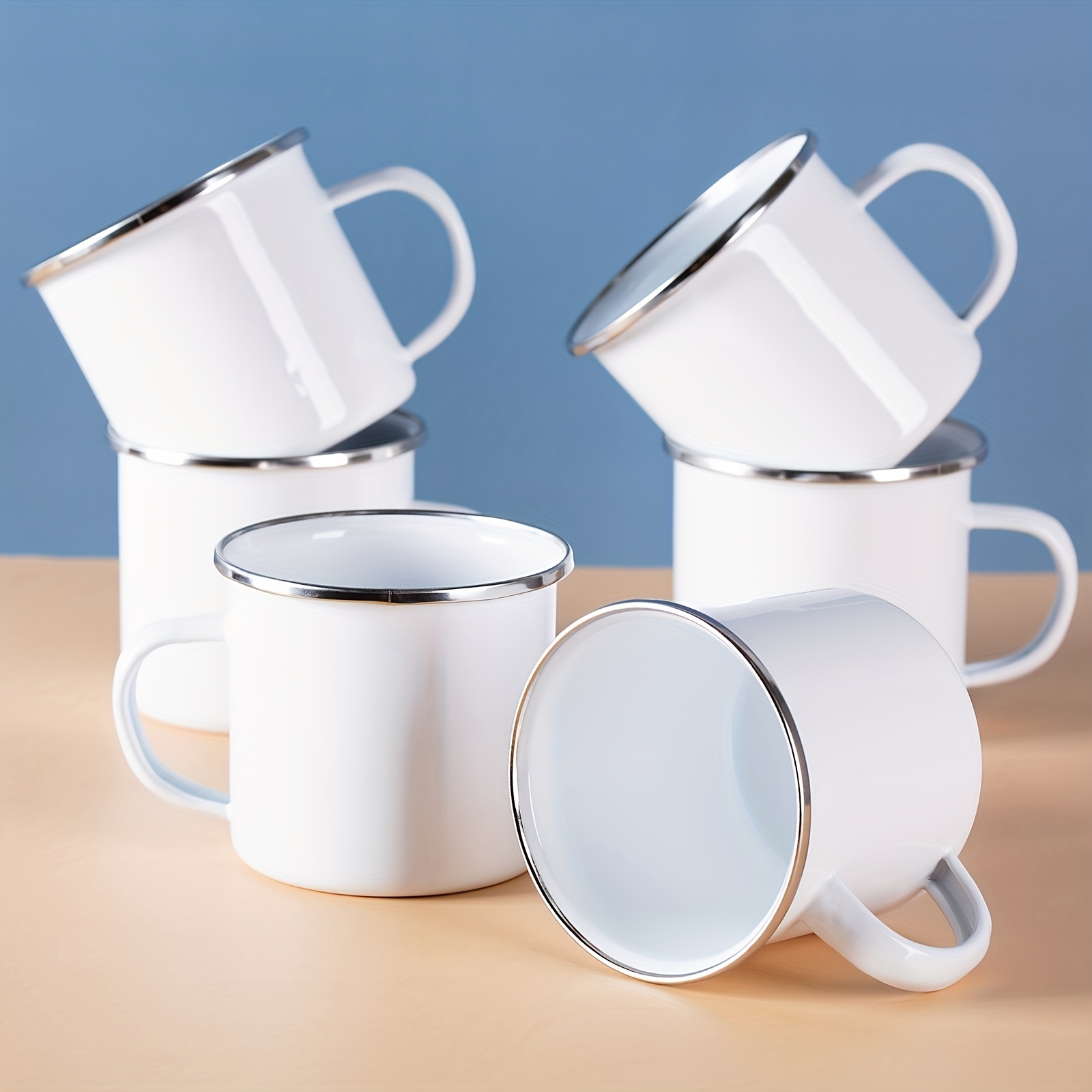 Tazas de sublimación, tazas de café de alta calidad, juego de 12 tazas de  sublimación de cerámica blanca de 11 onzas, taza de café de Navidad para