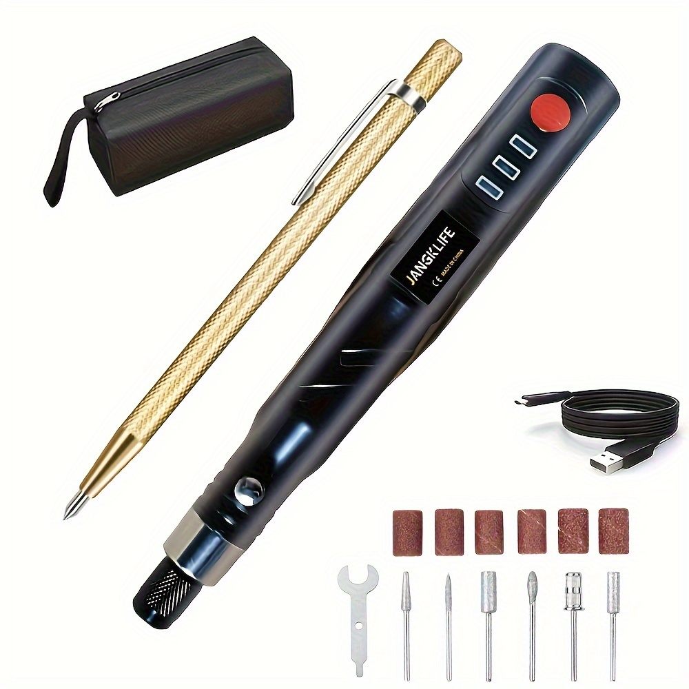 1pc Mini Electric Engraving Pen For Precision Etching And Carving -  Cordless Engraver Tool For Glass, Metal, And Plastic Surfaces - DIY Name  Writing Made Easy