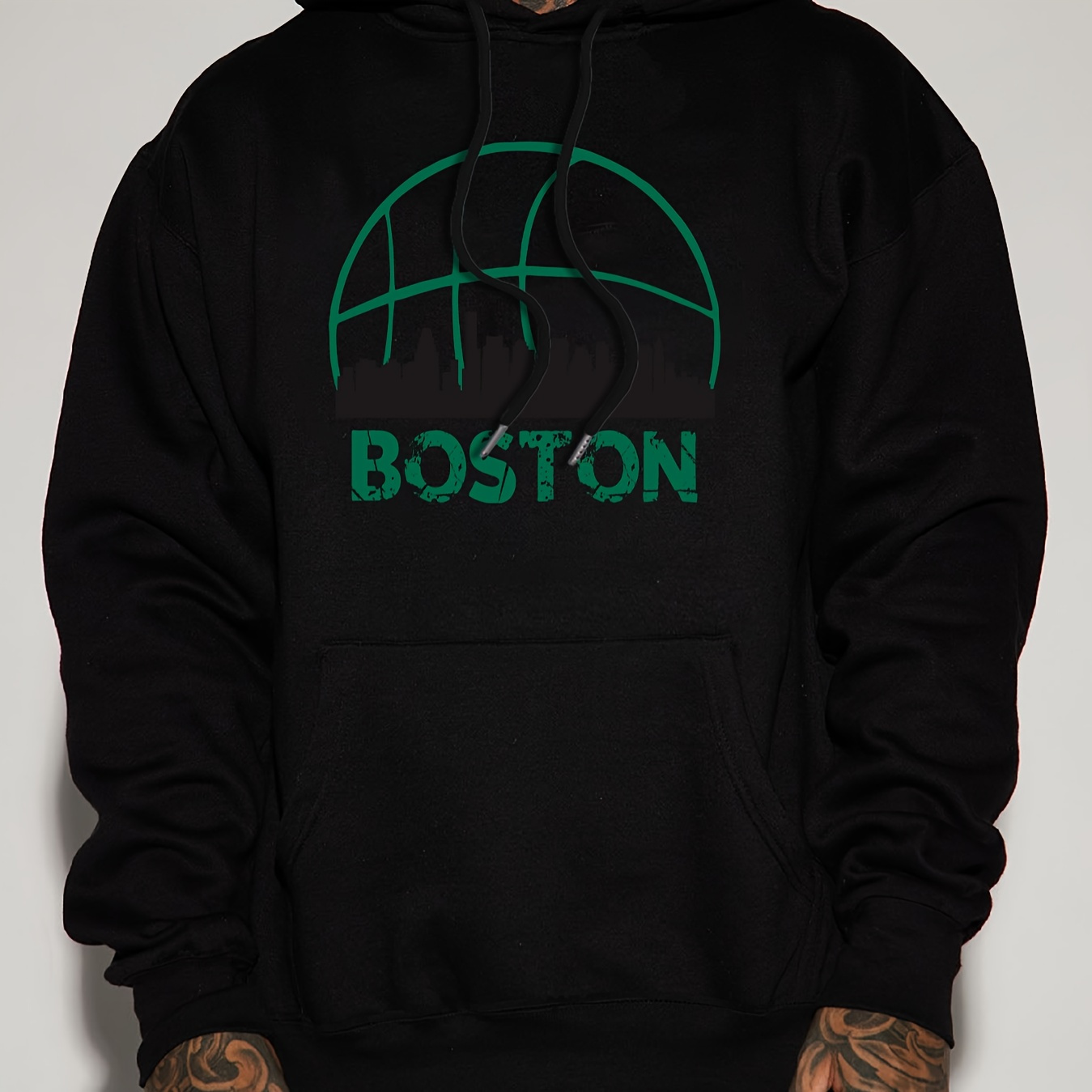 

Hoodies Man's Boston Print Hoodies Long Sleeved Hoodie With Pockets Fashion Fall Tops