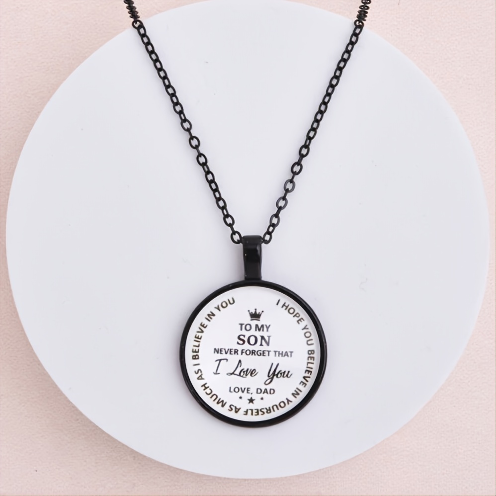 Father Son Necklace - To my son Never forget that I love you | Rugged Gifts
