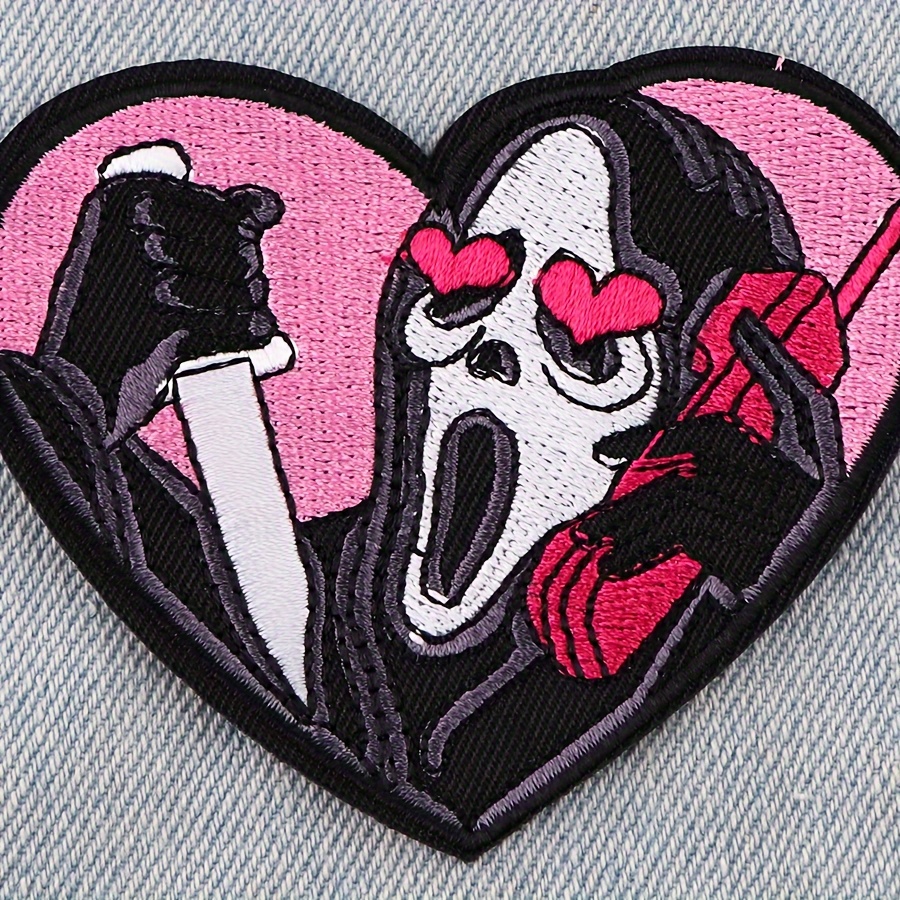 Horror Nightmare Patch Iron On Patches For Clothing Thermoadhesive Patches  On Clothes DIY Punk Skull Embroidery Patch Sew Badges