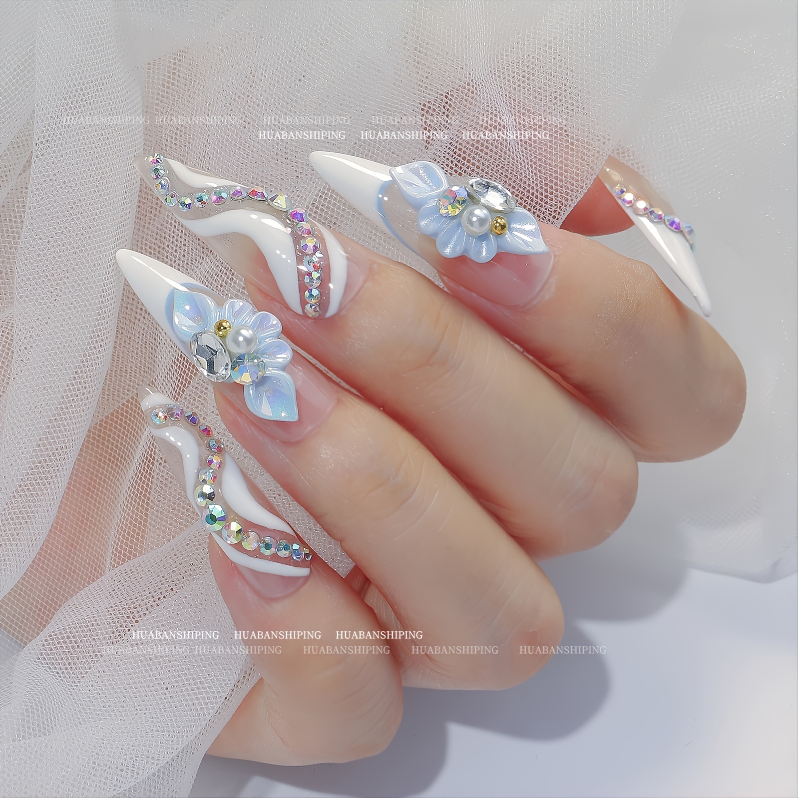 3d wedding nail art