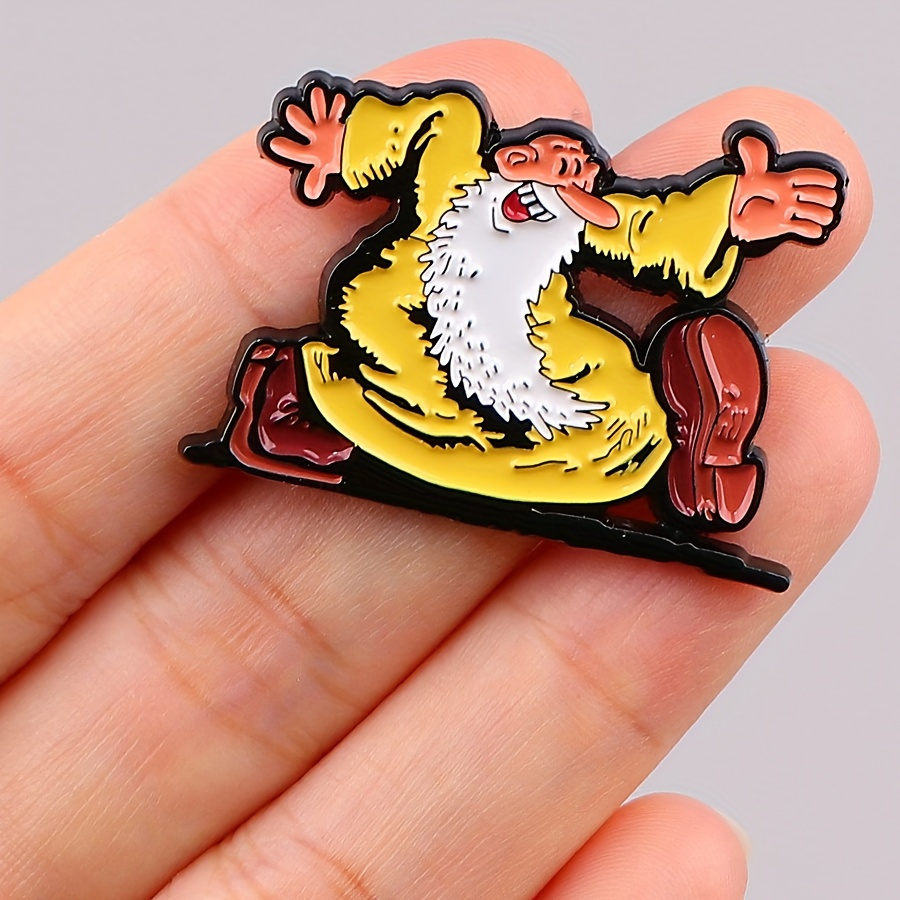 

1pc Cute Cartoon Laughing Santa Claus Enamel Lapel Pin For Men, Badge For Hats, Clothes, Backpacks, Jewelry Accessories, Ideal Gift For Friends