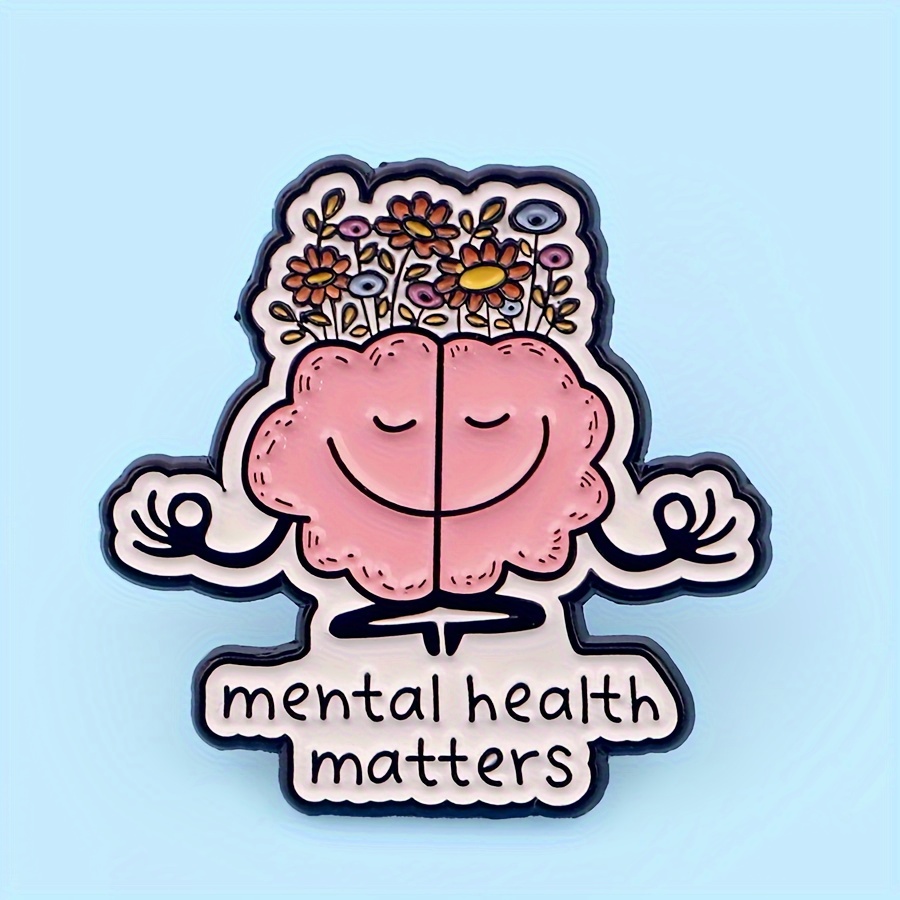 

Mental Health Matters Enamel Pin - Adorable Zinc Alloy Charm For Backpacks, Collars, Lapels, And More - Perfect Gift For Friends