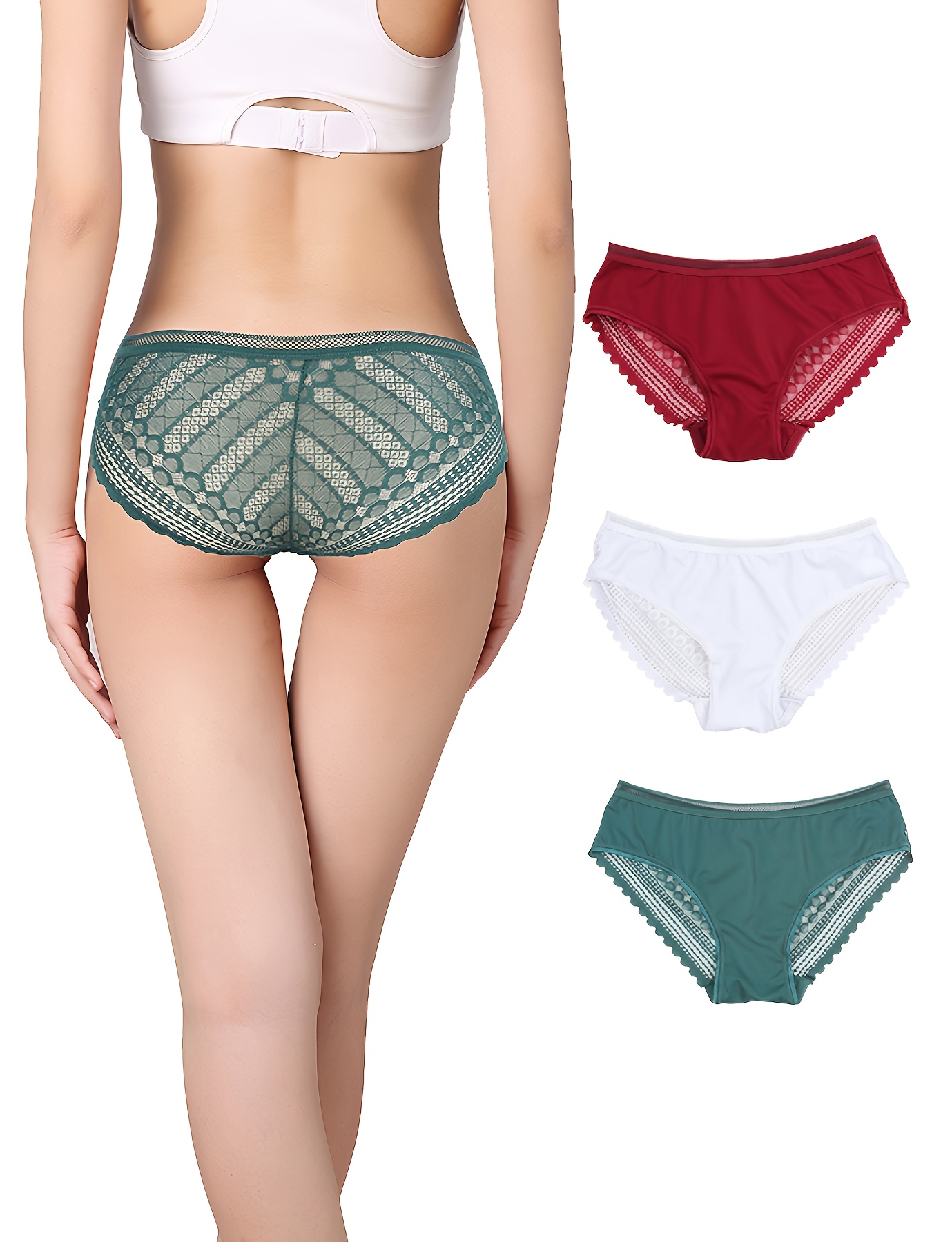  Geometric Rainbow Women's High Waisted Underwear Soft Briefs  Breathable Panties : Sports & Outdoors
