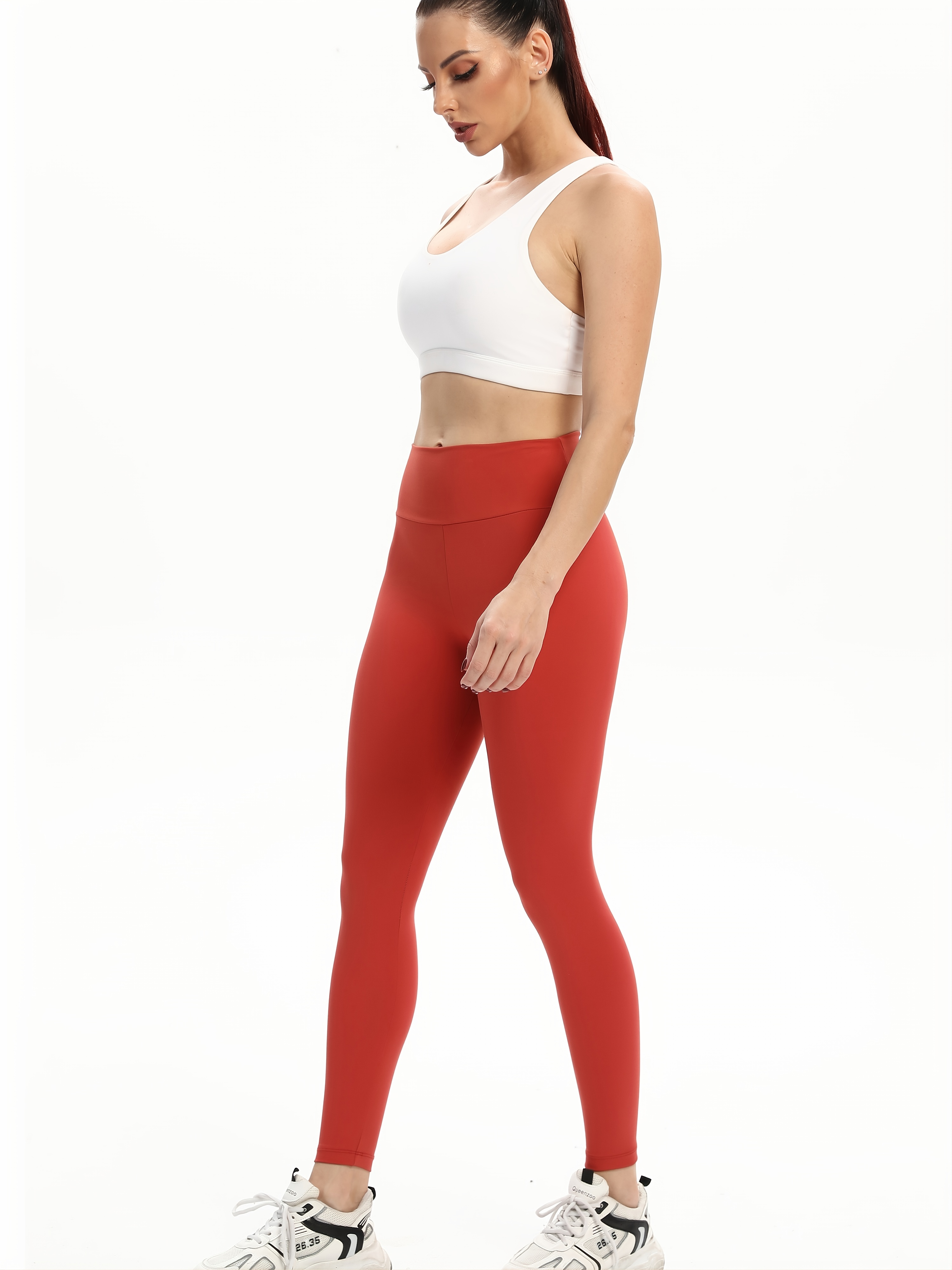 Solid Color High Waist Elastic Seamless Quick-drying Sports Fitness Yoga  Leggings