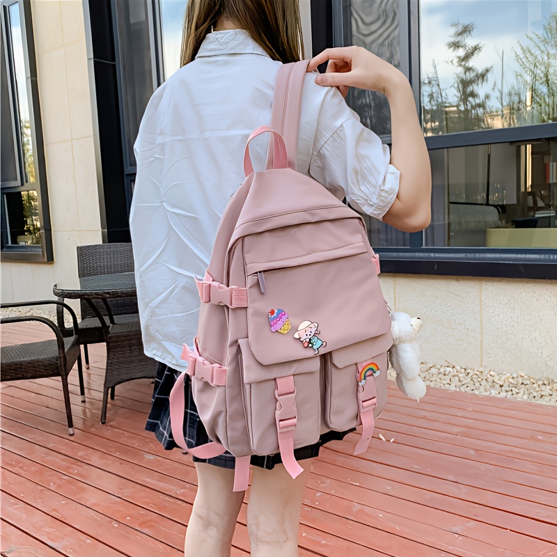 Punk Cute Rivets Badge School Backpack | Fashion Backpacks | Fashion Bags-  ByGoods.Com