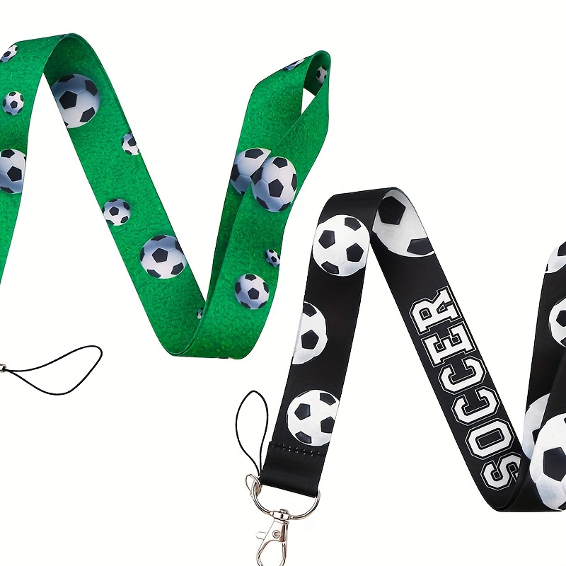 

Soccer Dream: Detachable Sports Neck Lanyard - Keychain, Id & Credit Card Holder, Phone Charm Accessory, Polyester, Sporty Style