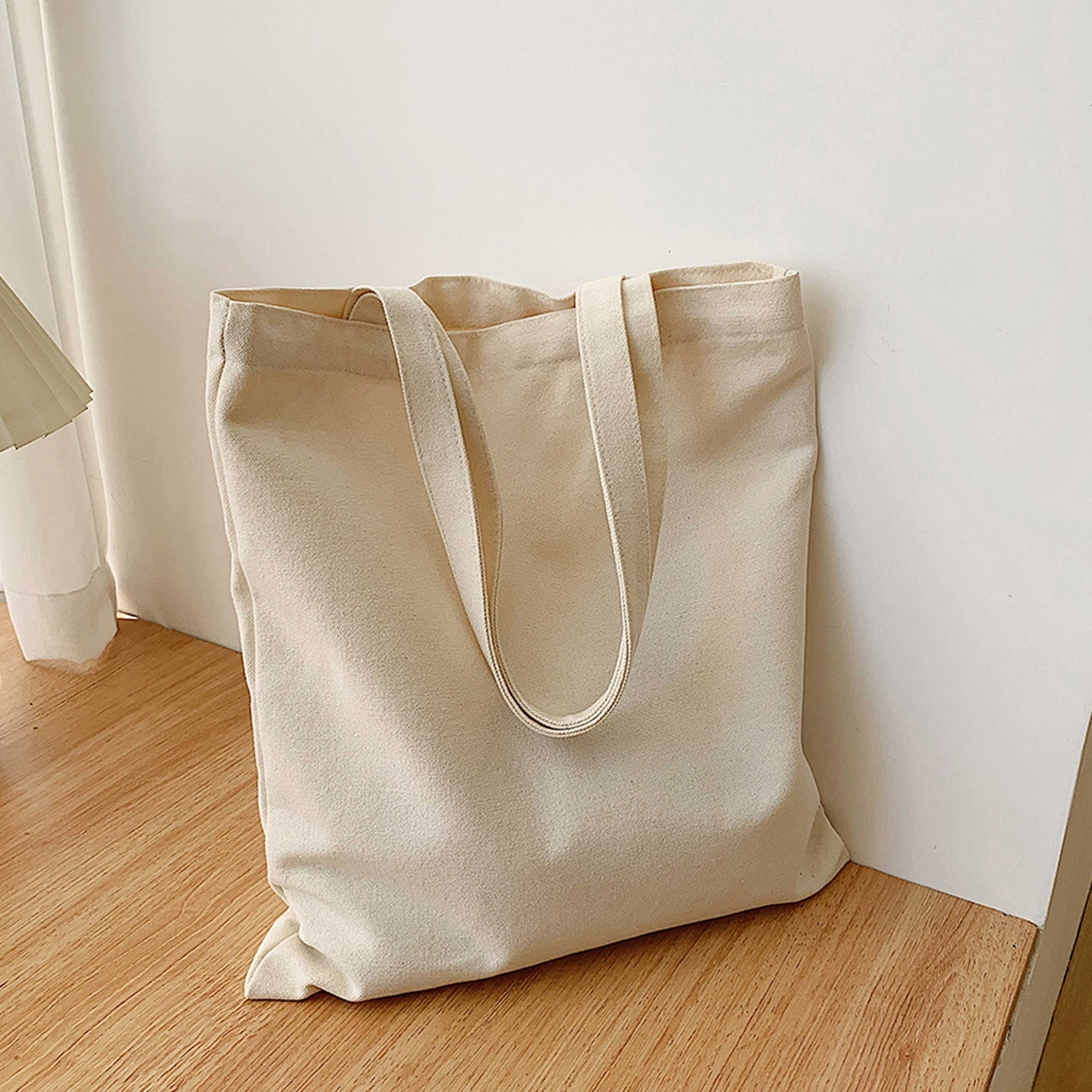 Simple Wide Strap Canvas Tote Bag Durable Lightweight - Temu Canada