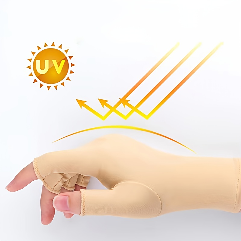 Uv Protection Gloves Nail Light Nail Gloves Uv Protection - Temu